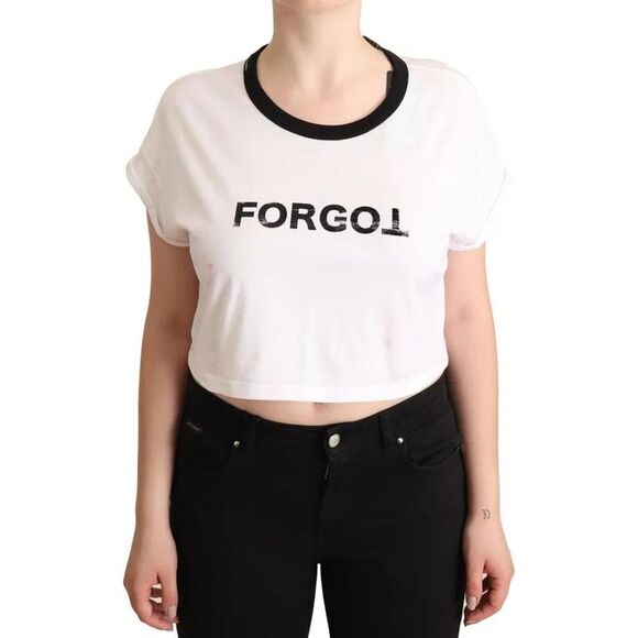 Pre Loved dolce & gabbana Dolce Gabbana TSH7168 Crop Top Women White T-Shirts